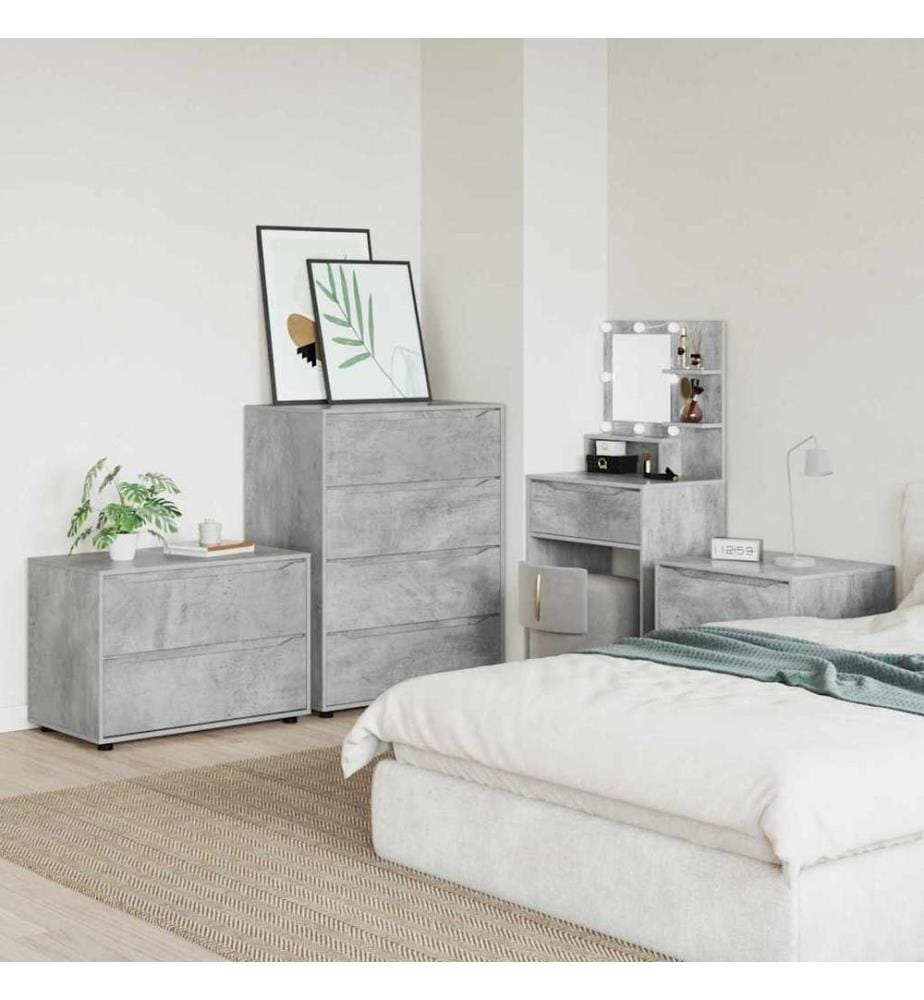 Aufbewahrungsschrank Beton Grau 80 x 48 x 57 cm Holzwerkstoff