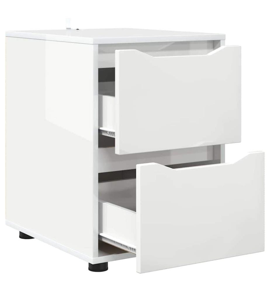 Aufbewahrungsschrank Hochglanz Weiss 40 x 48 x 57 cm