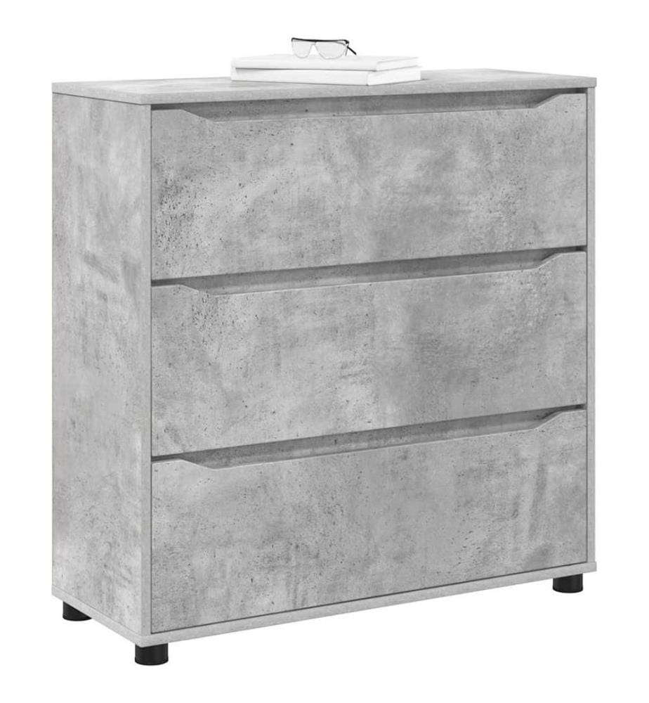Aufbewahrungsschrank Beton Grau 80 x 31 x 81 cm Holzwerkstoff