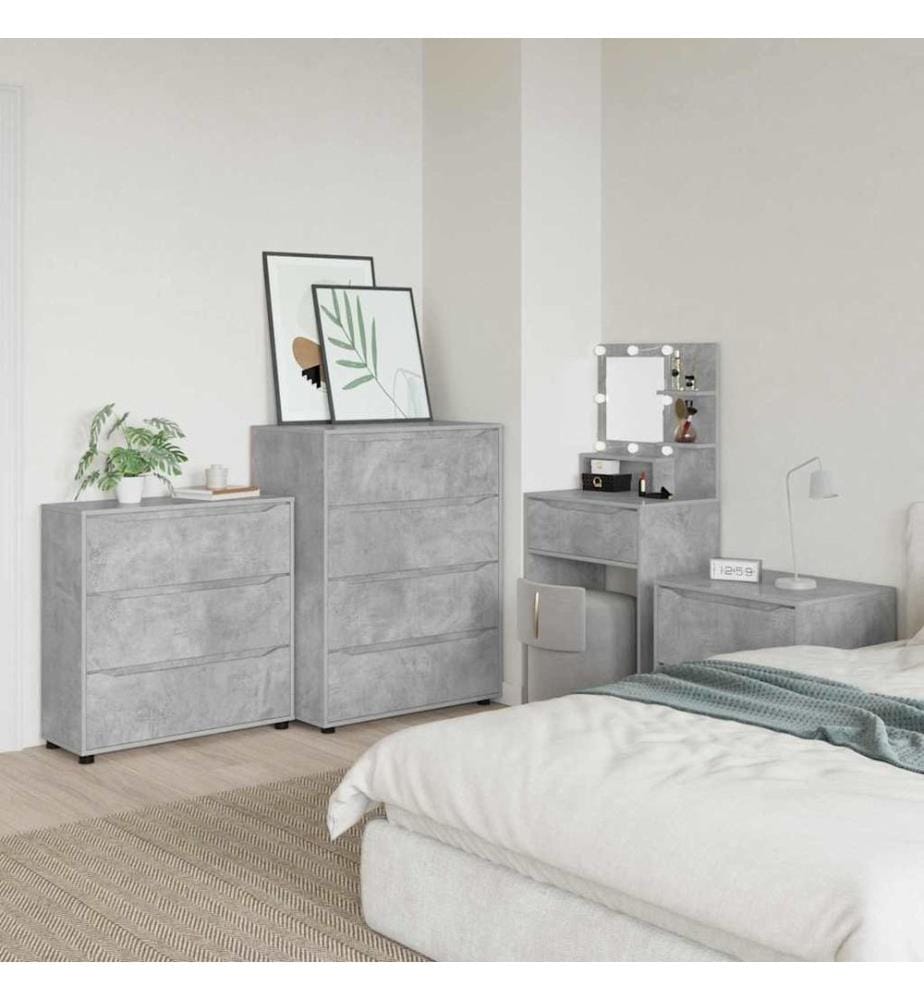 Aufbewahrungsschrank Beton Grau 80 x 31 x 81 cm Holzwerkstoff
