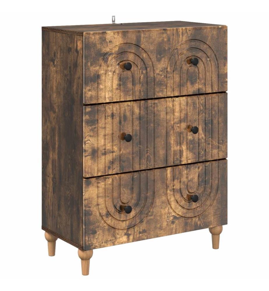 Schubladenschrank Geräucherte Eiche 66 x 34,5 x 90 cm