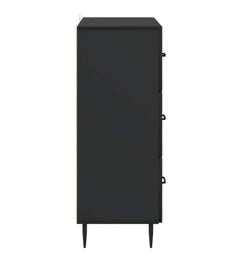 Schubladenschrank Schwarz 66 x 34,5 x 89,5 cm Holzwerkstoff
