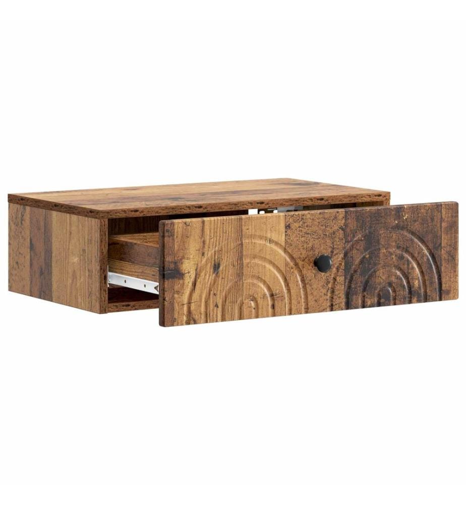 Wandmontierter Beistelltisch Altholz 59 x 34,5 x 17 cm