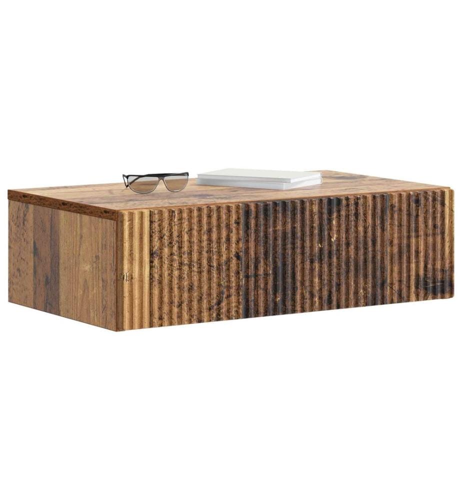 Wandmontierter Beistelltisch Altholz 59 x 34,5 x 17 cm
