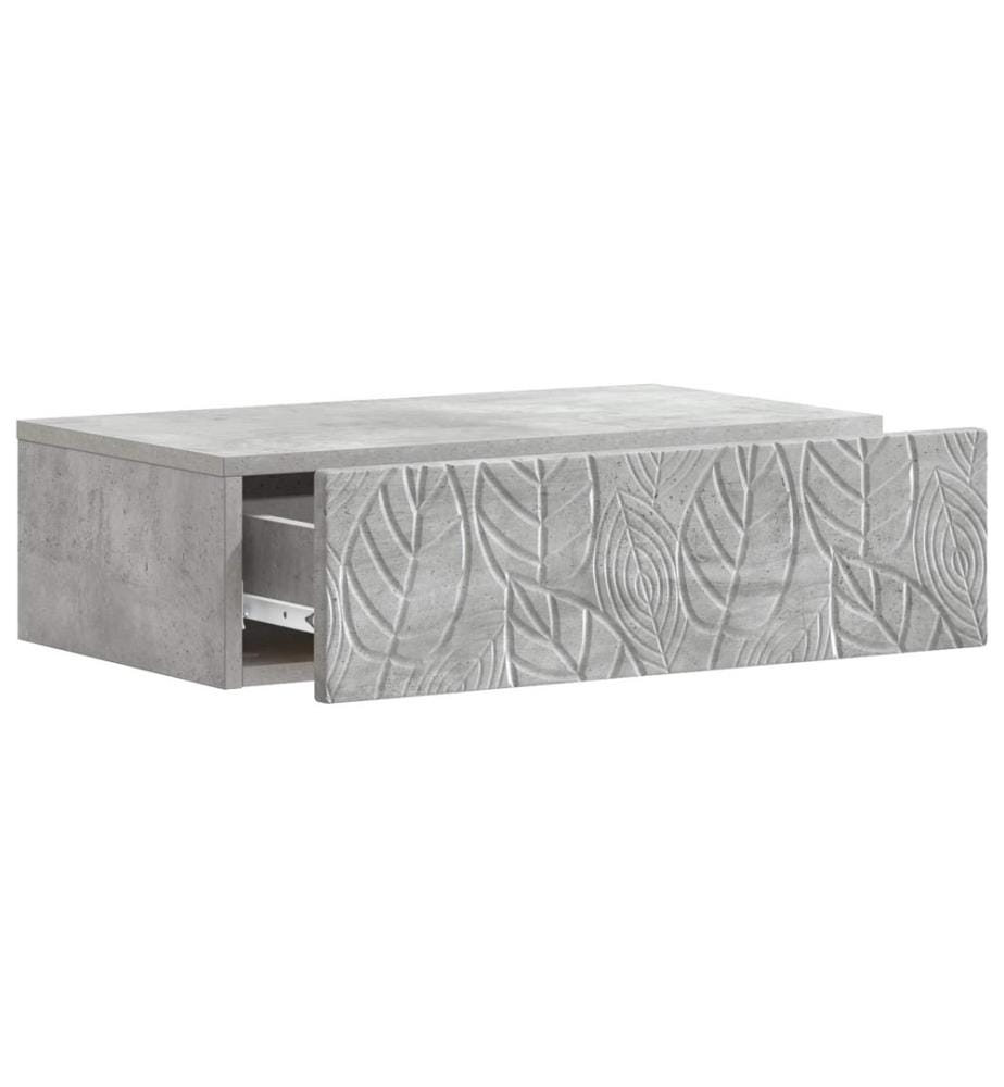 Wandmontierter Beistelltisch Betongrau 59 x 34,5 x 17 cm