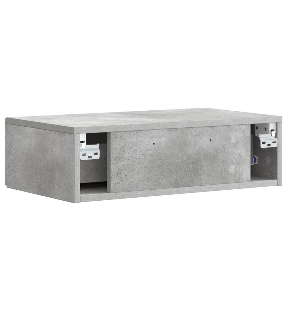 Wandmontierter Beistelltisch Betongrau 59 x 34,5 x 17 cm