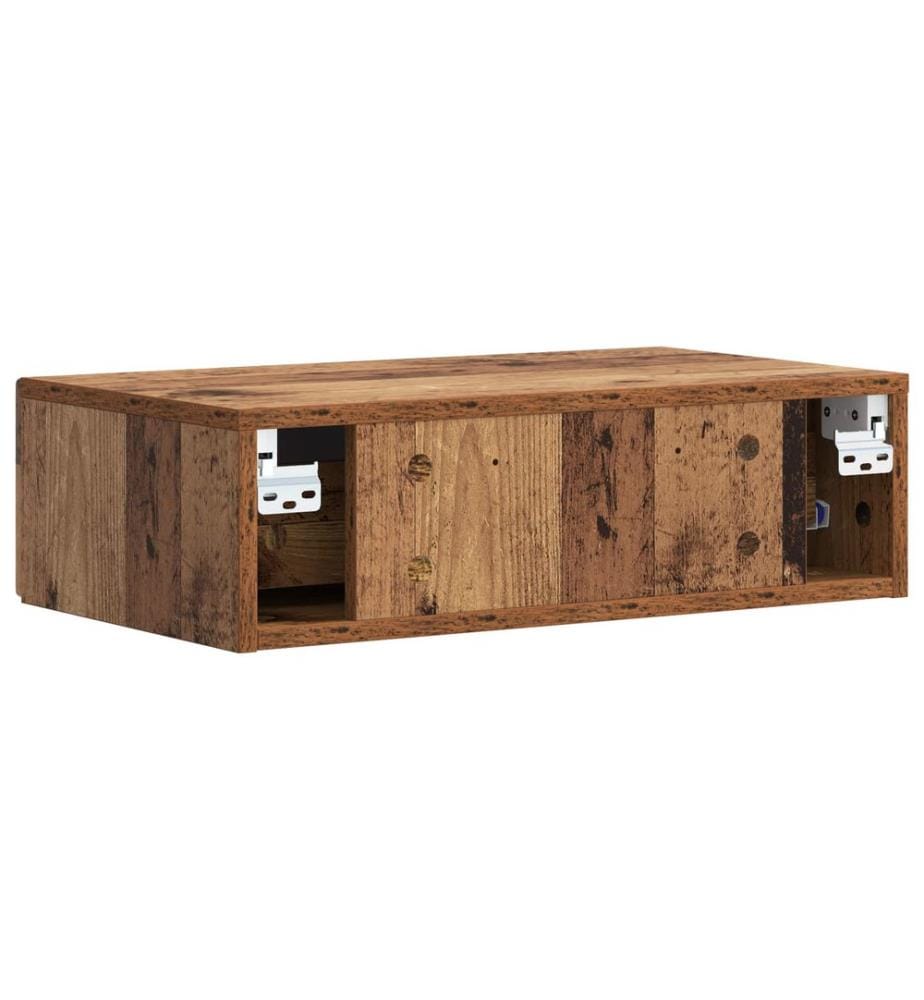 Wandmontierter Beistelltisch Altholz 59 x 34,5 x 17 cm