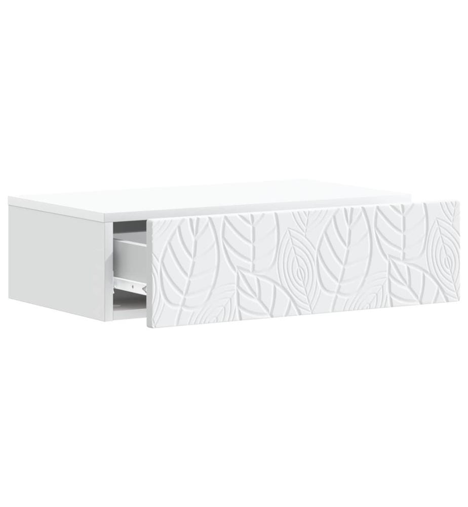 Wandmontierter Beistelltisch Weiss 87,5 x 34,5 x 17 cm