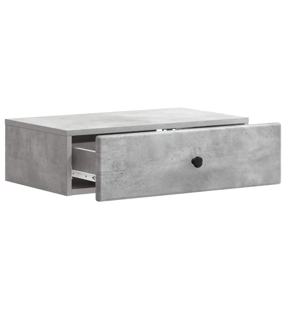 Wandmontierter Beistelltisch Betongrau 59 x 34,5 x 17 cm