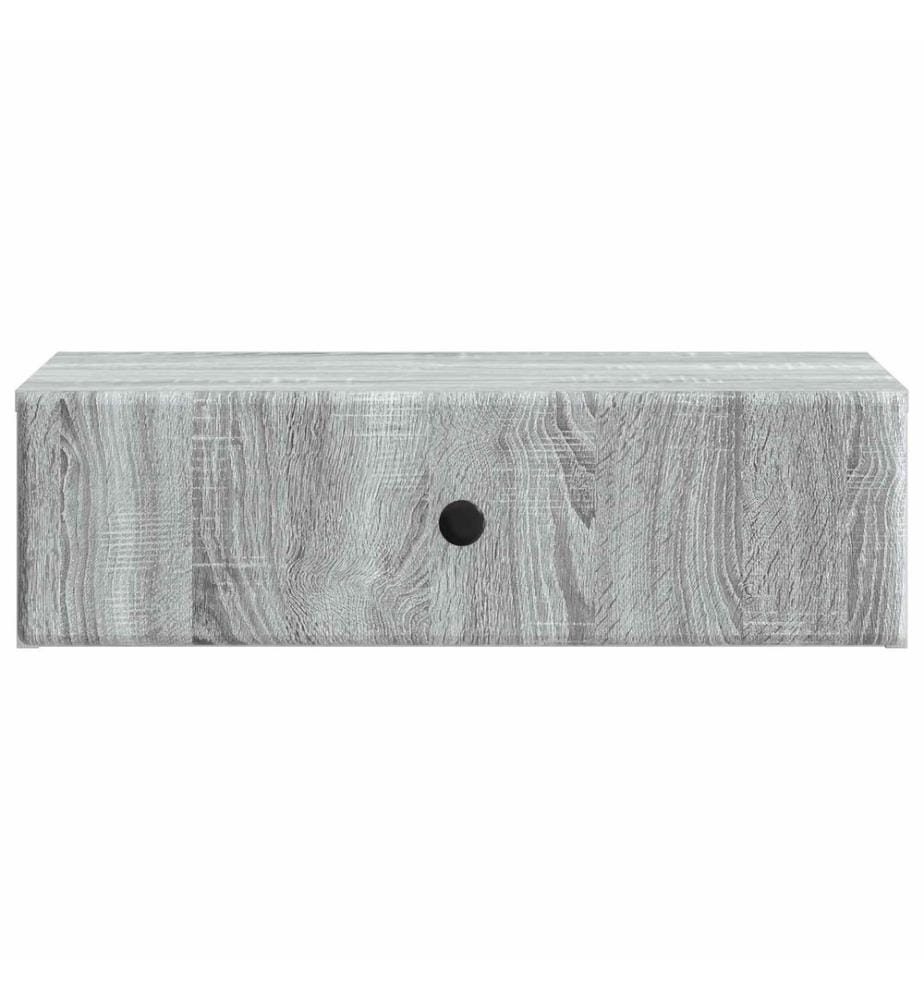 Wandmontierter Beistelltisch Graues Sonoma 59 x 34,5 x 17 cm