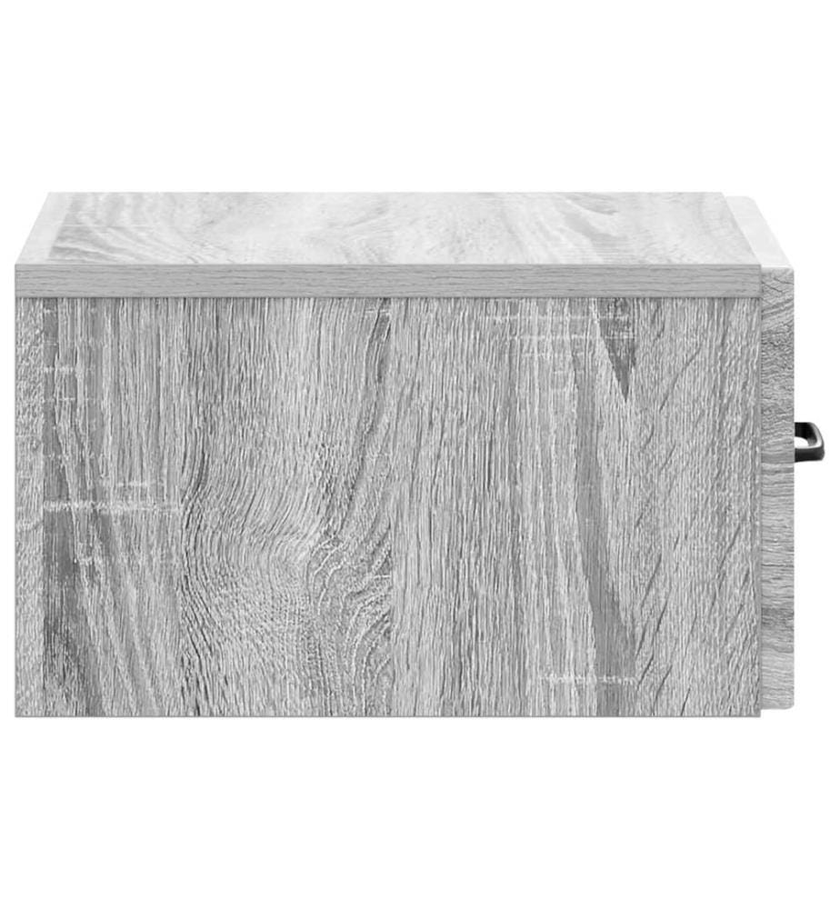 Wandmontierter Beistelltisch Graues Sonoma 59 x 34,5 x 17 cm