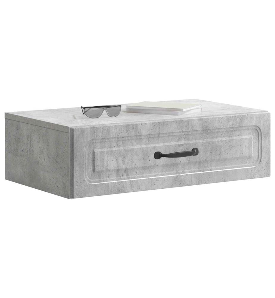 Wandmontierter Beistelltisch Betongrau 59 x 34,5 x 17 cm