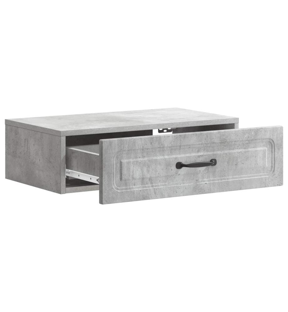 Wandmontierter Beistelltisch Betongrau 59 x 34,5 x 17 cm