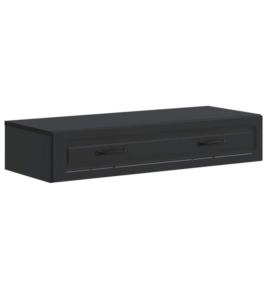 Wandmontierter Beistelltisch Schwarz 87,5 x 34,5 x 17 cm