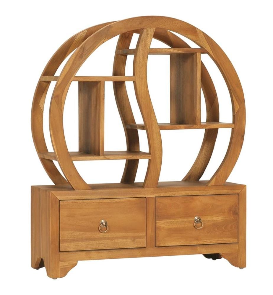 Schrank mit Yin-Yang-Regal 68x26x83 cm Teak Massivholz