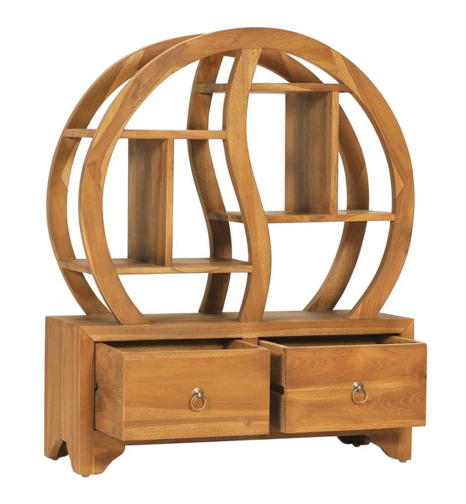 Schrank mit Yin-Yang-Regal 68x26x83 cm Teak Massivholz