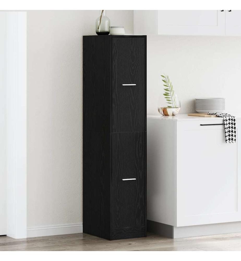 Armoire d'apothicaire Chêne noir 30x41x144,5 cm Bois d'ingénierie