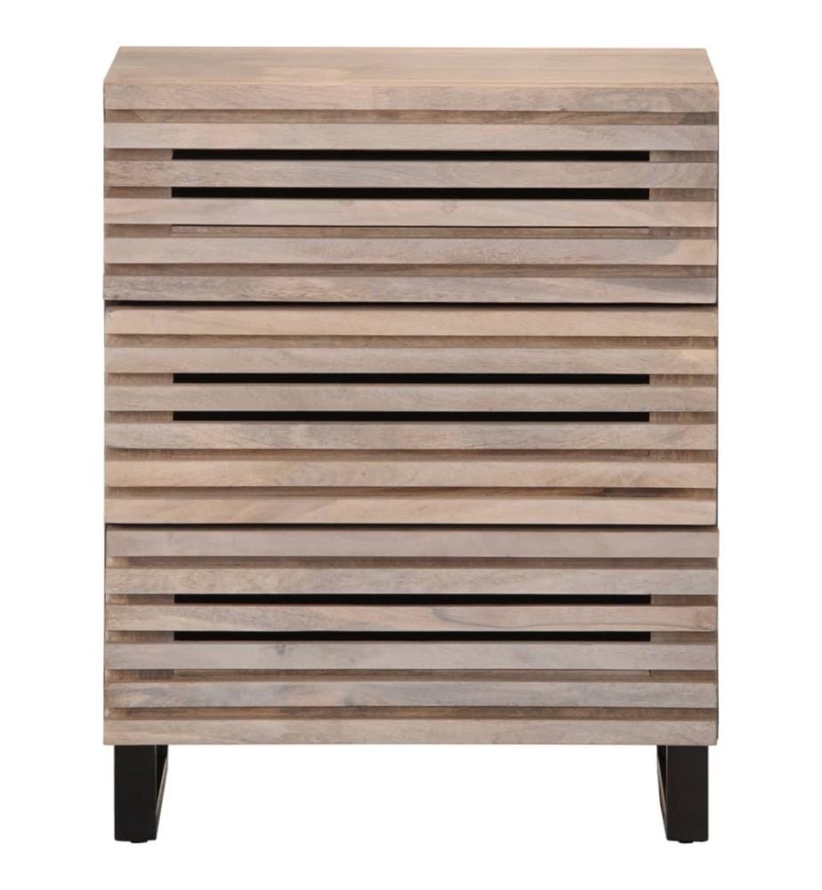 Sideboard Weiss 60x34x75 cm Massivholz Mango