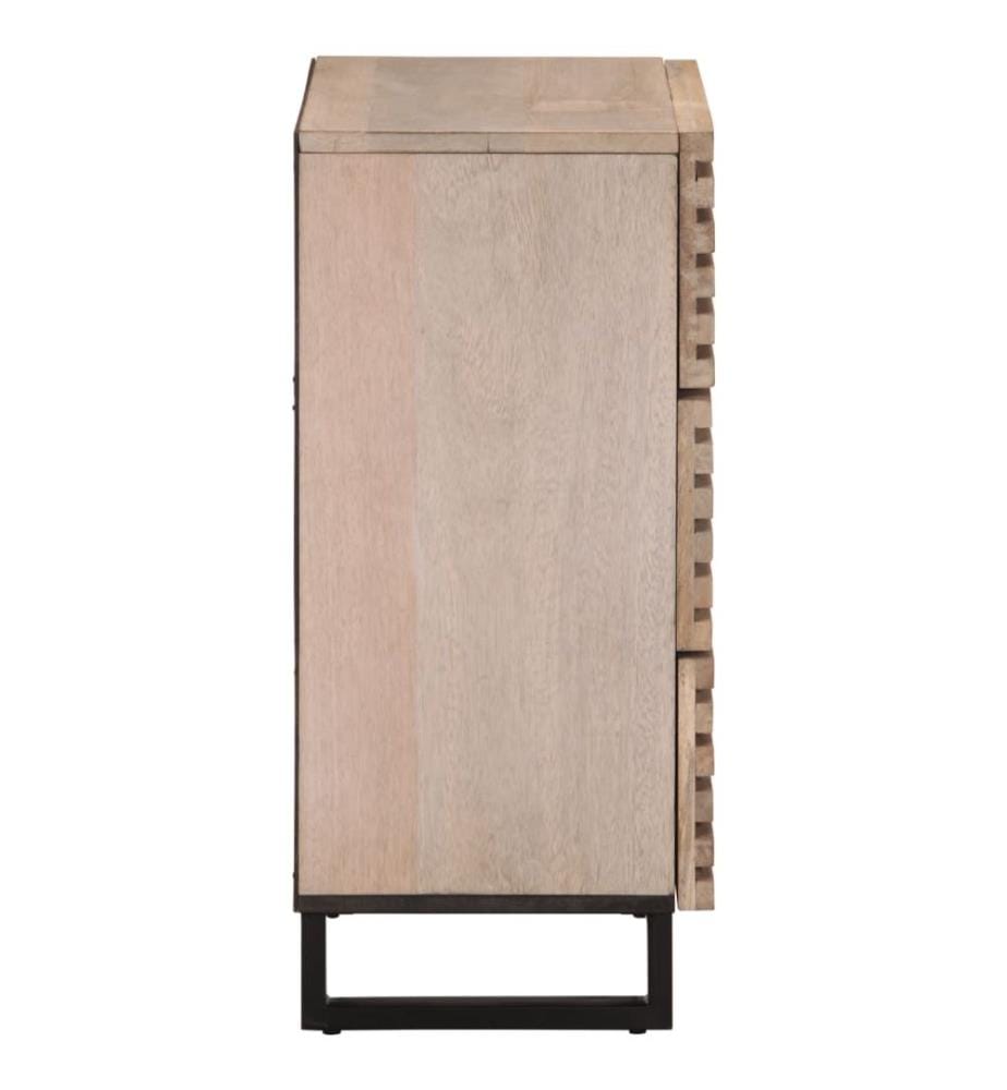 Sideboard Weiss 60x34x75 cm Massivholz Mango
