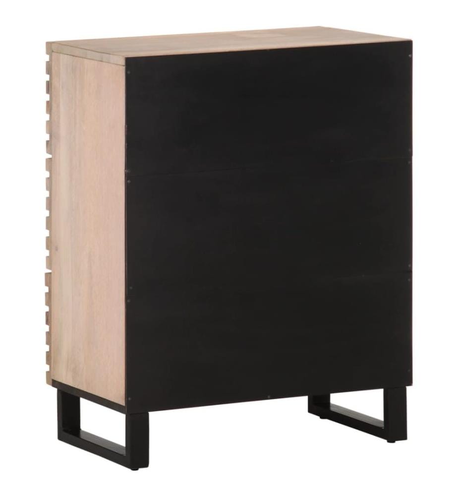 Sideboard Weiss 60x34x75 cm Massivholz Mango