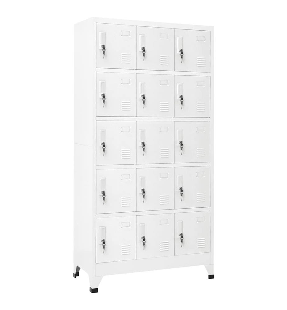 Schliessfachschrank Hellgrau 90x40x180 cm Stahl