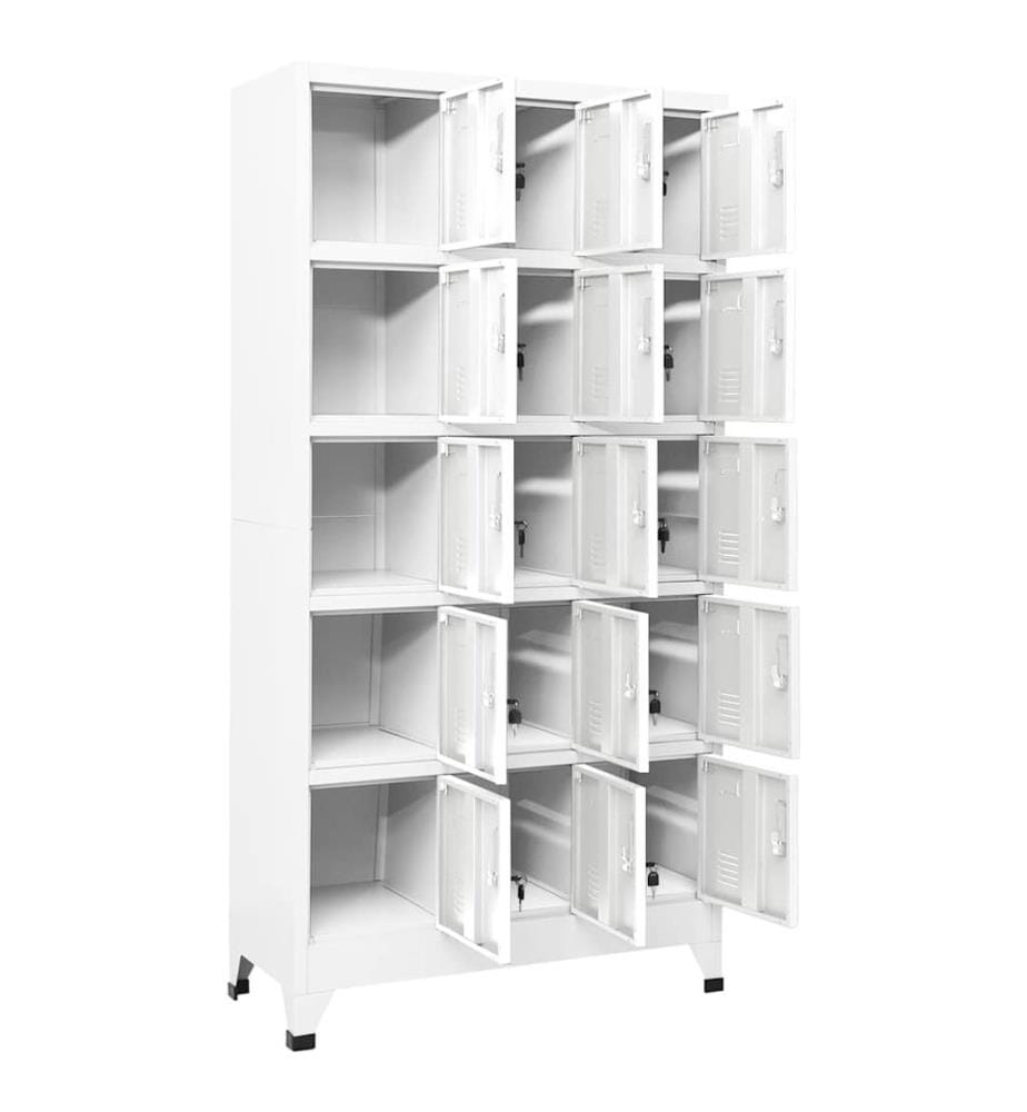Schliessfachschrank Hellgrau 90x40x180 cm Stahl