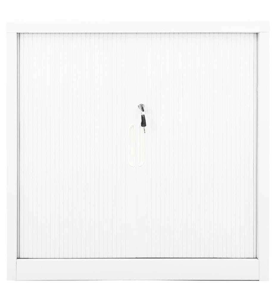 Schrank mit Schiebetür Weiss 90x40x90 cm Stahl