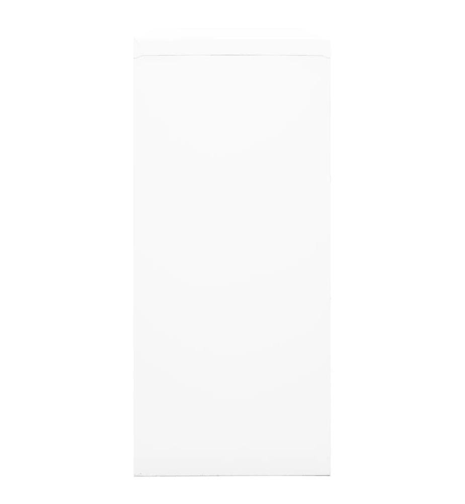 Schrank mit Schiebetür Weiss 90x40x90 cm Stahl