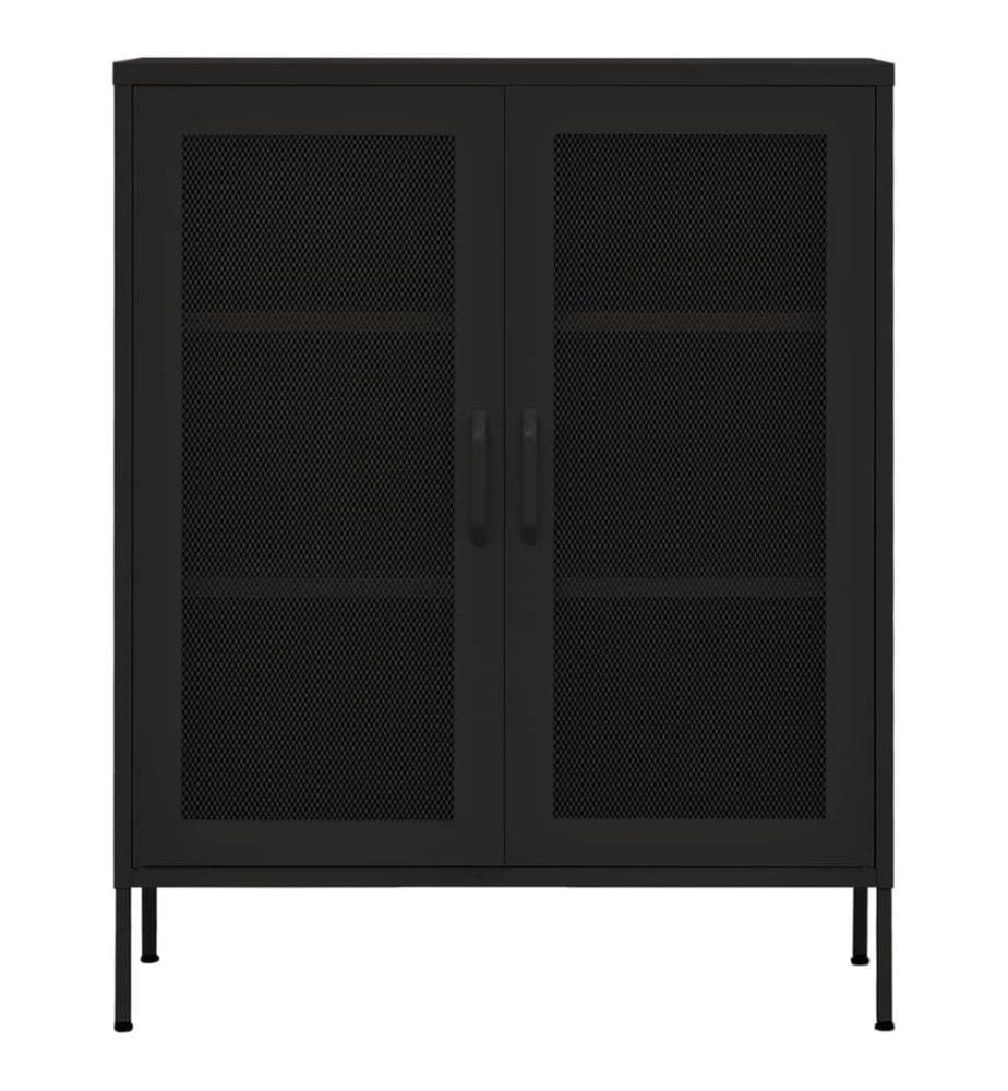 Lagerschrank Schwarz 80x35x101,5 cm Stahl