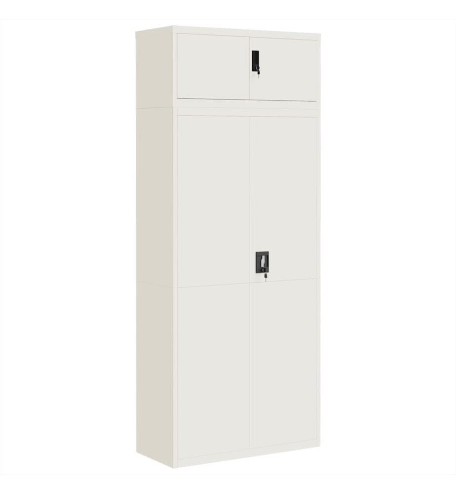 Aktenschrank Weiss 90x40x220 cm Stahl