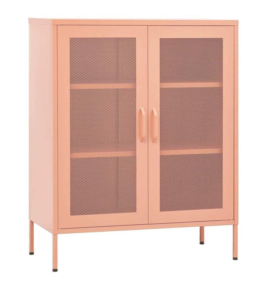 Armoire de rangement Rose 80x35x101,5 cm Acier
