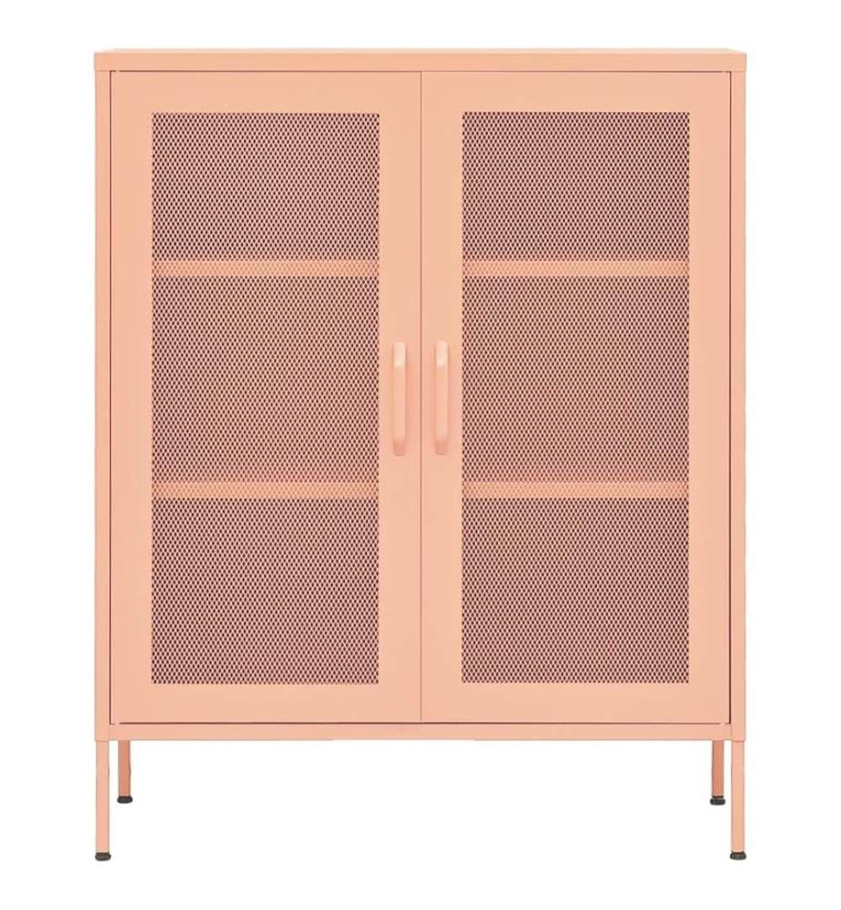 Armoire de rangement Rose 80x35x101,5 cm Acier