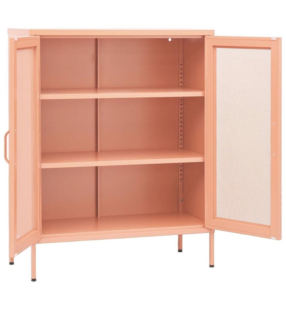 Armoire de rangement Rose 80x35x101,5 cm Acier