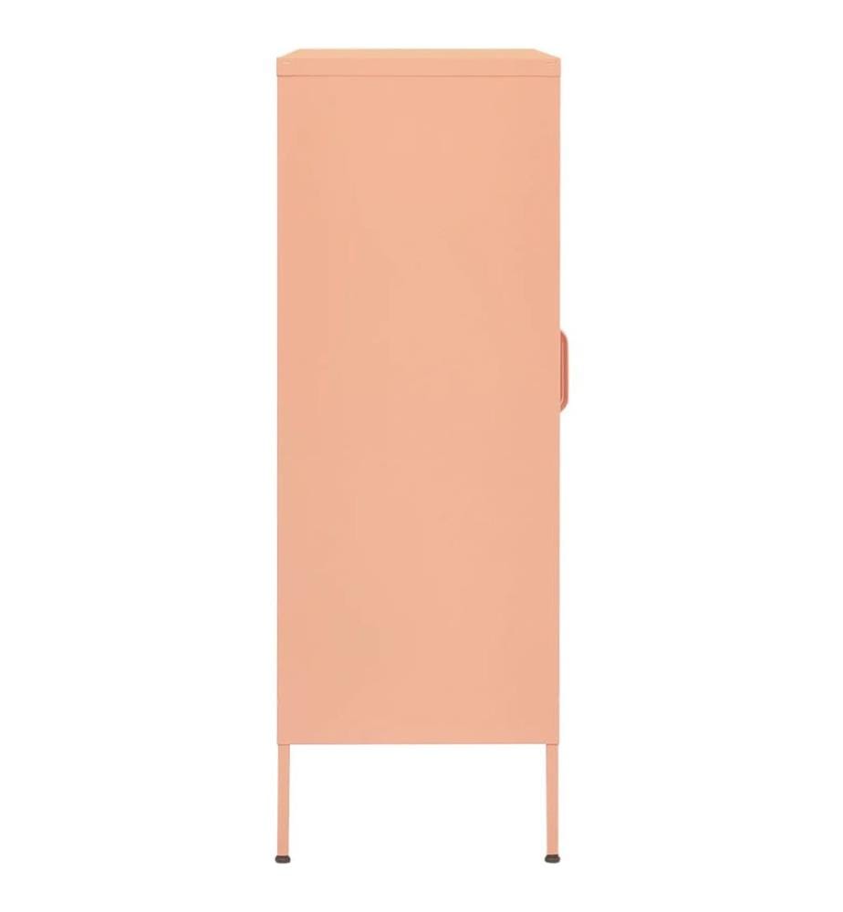 Armoire de rangement Rose 80x35x101,5 cm Acier
