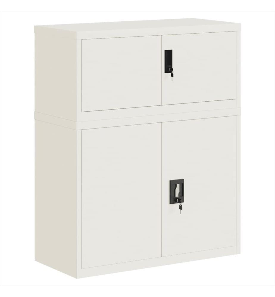 Aktenschrank Weiss 90x40x110 cm Stahl