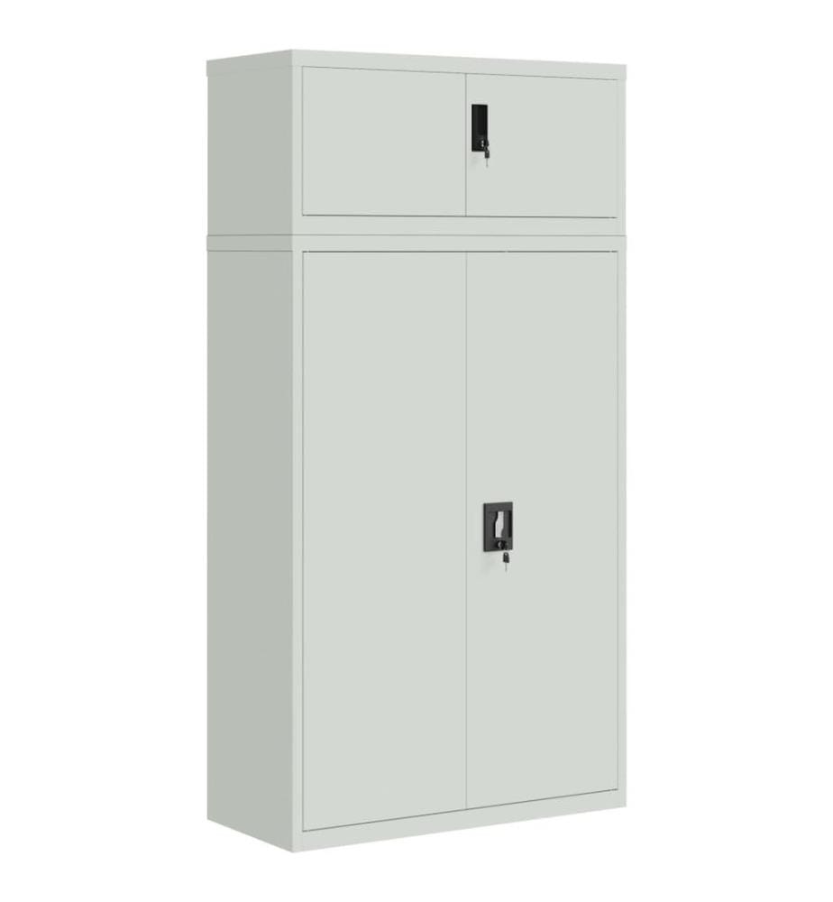 Aktenschrank Hellgrau 90x40x180 cm Stahl