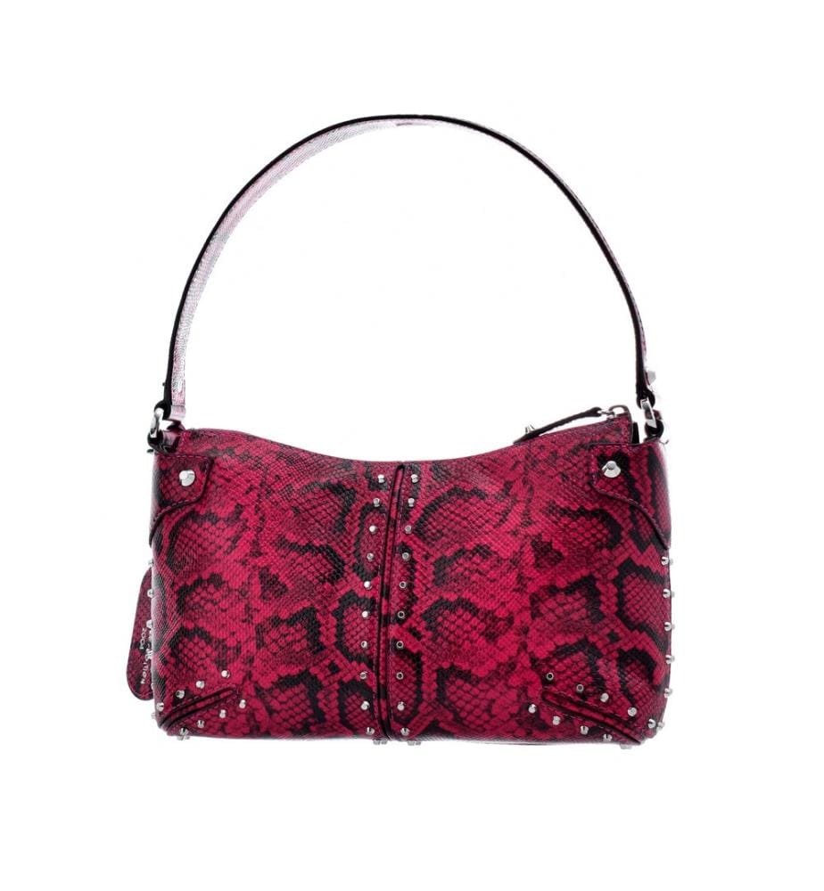 Schultertasche Astor Gross mit Nieten - Fuchsia