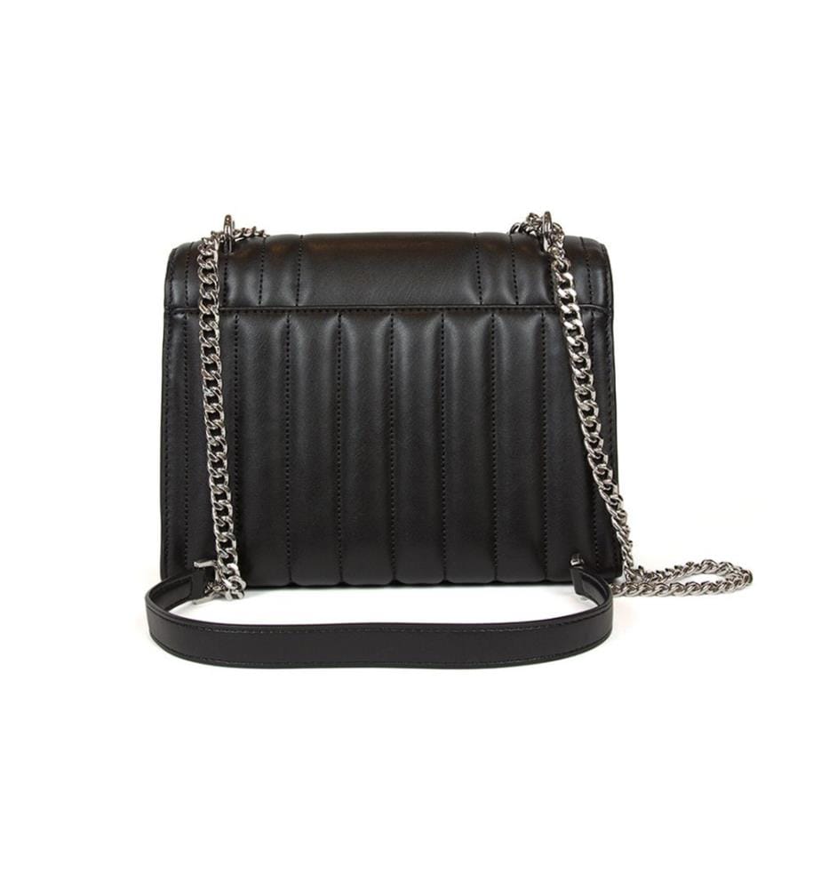 Whitney Medium Flap Chain Shoulder - Schwarz