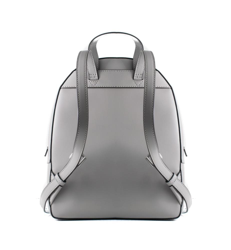 Sac à dos Jaycee en cuir grainé moyen - Gris perle