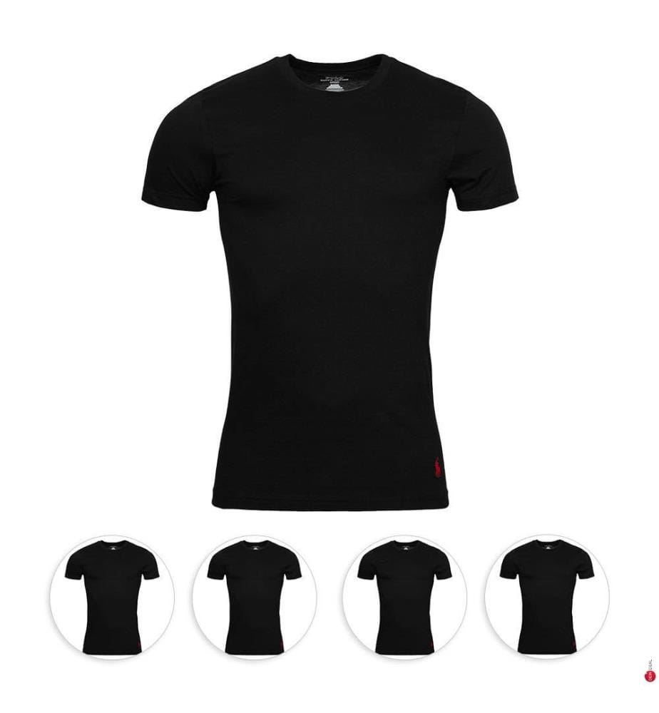 5er-Pack T-Shirts – Schwarz