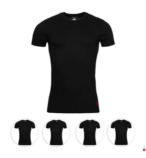5er-Pack T-Shirts – Schwarz