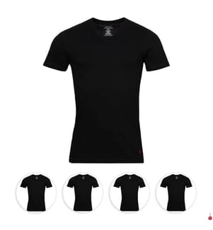 5er-Pack T-Shirts – Schwarz
