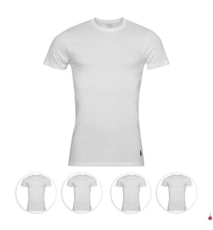 5er-Pack T-Shirts – Weiss