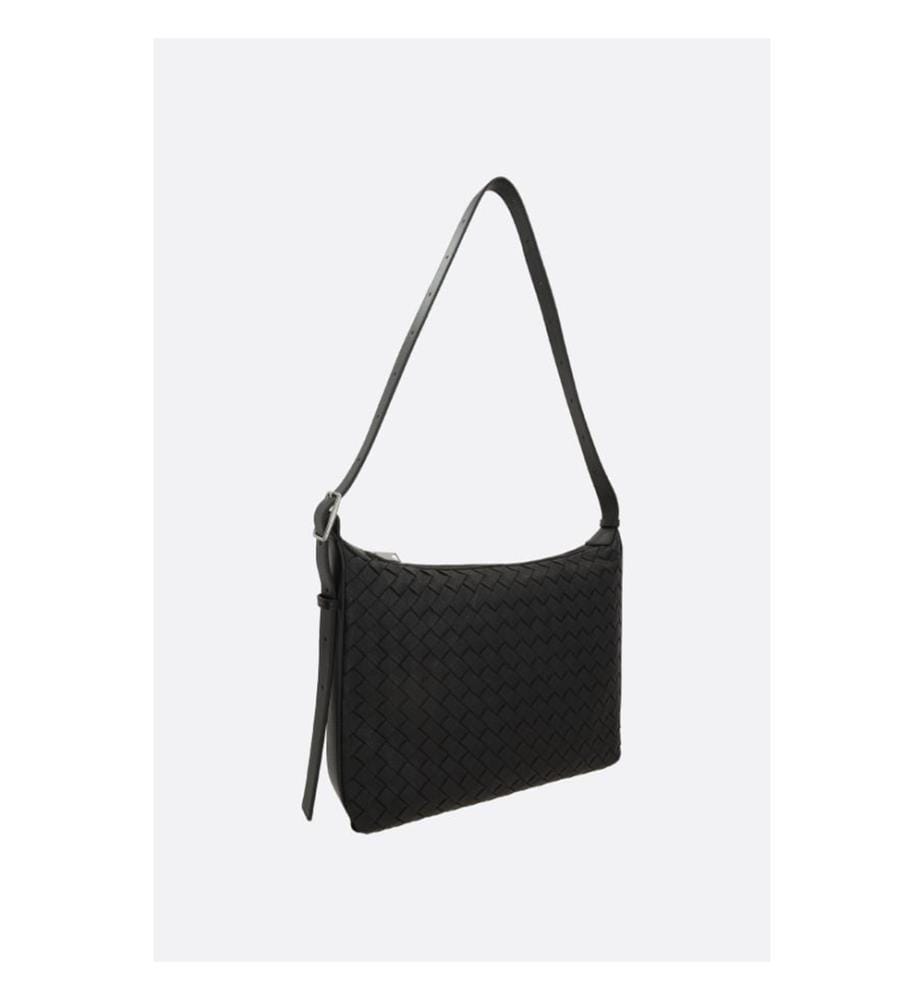 Kleine Hobo-Tasche - Schwarz / Silber