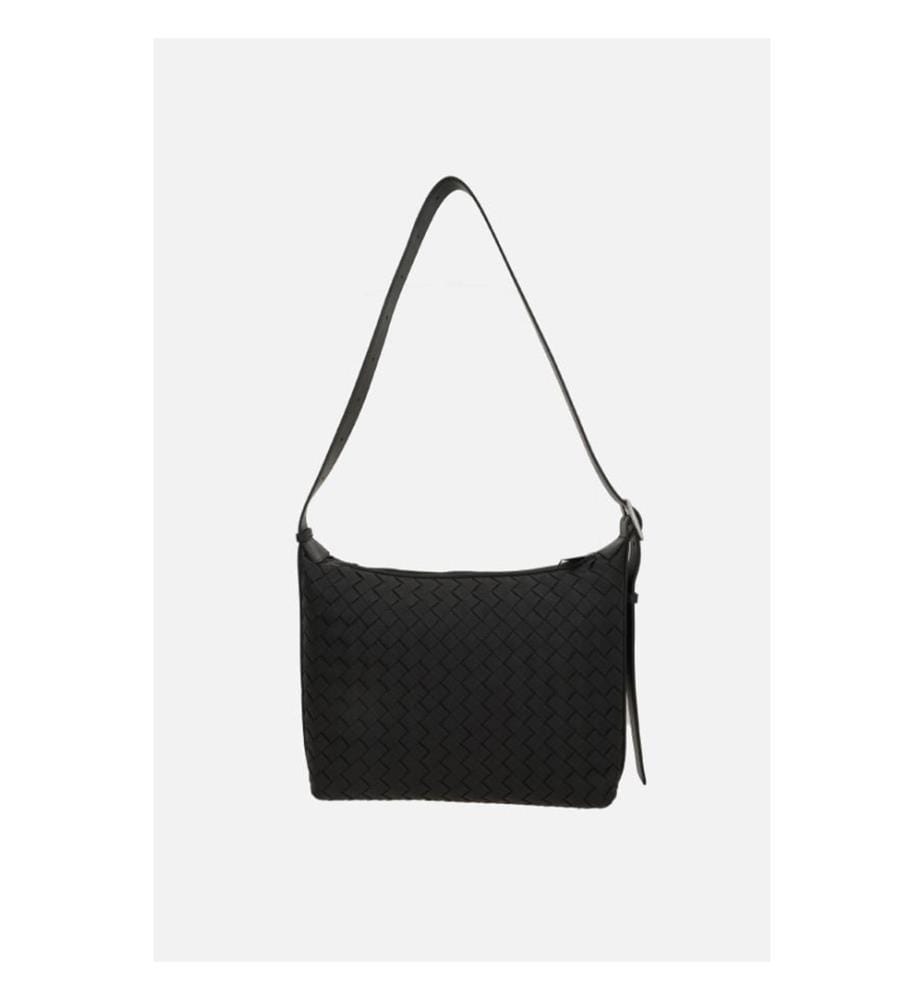 Kleine Hobo-Tasche - Schwarz / Silber