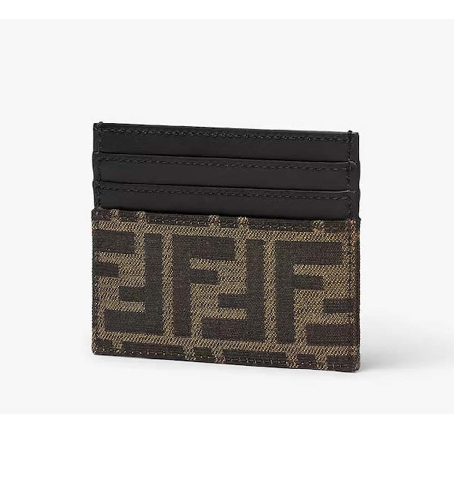Kartenetui aus Jacquard Ff - Braun