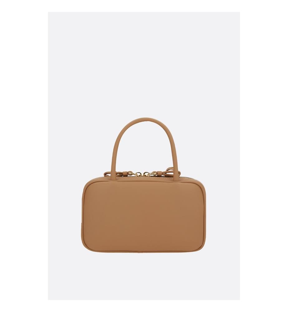 Minihandtasche aus weichem Leder - Beige