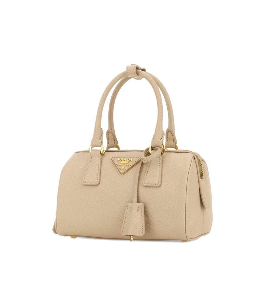 Lederhandtasche - Creme