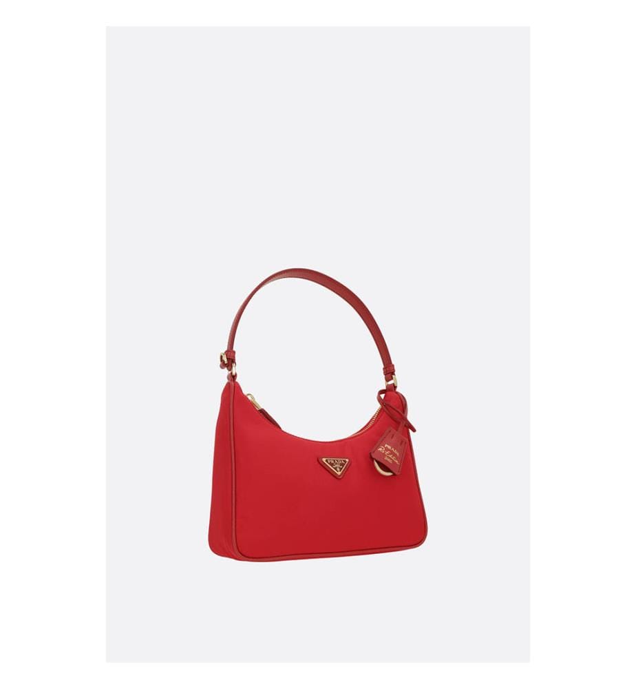 Mini sa Re-Edition 2005 en Re-Nylon et Saffiano – Rouge