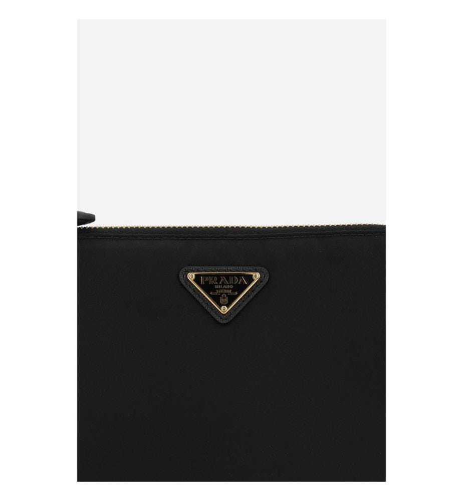 Re-Nylon Schultertasche - Schwarz